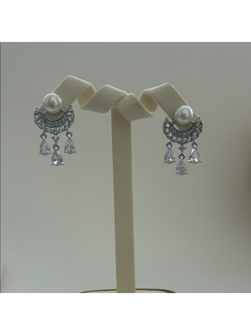 Elegant Silver Earrings and Pearl Earrings|Sterling silver posts